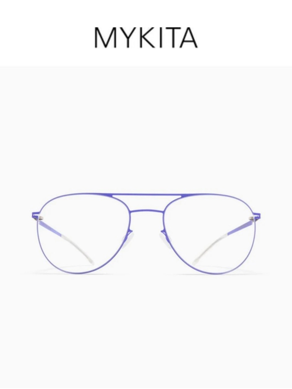 MYKITA Slim Aviator Glasses in Mellow Lavender